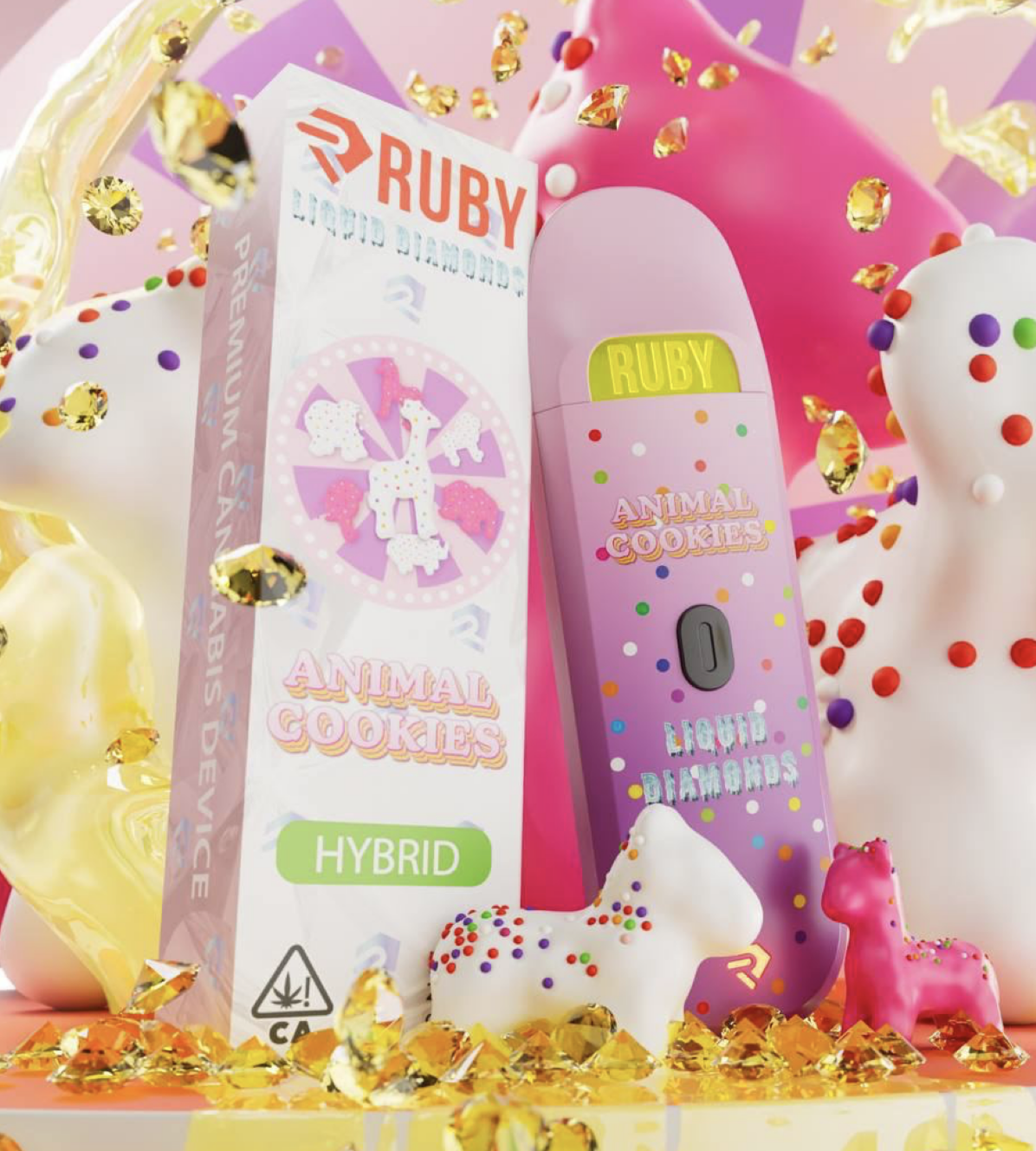 Ruby Disposable Animal Cookies